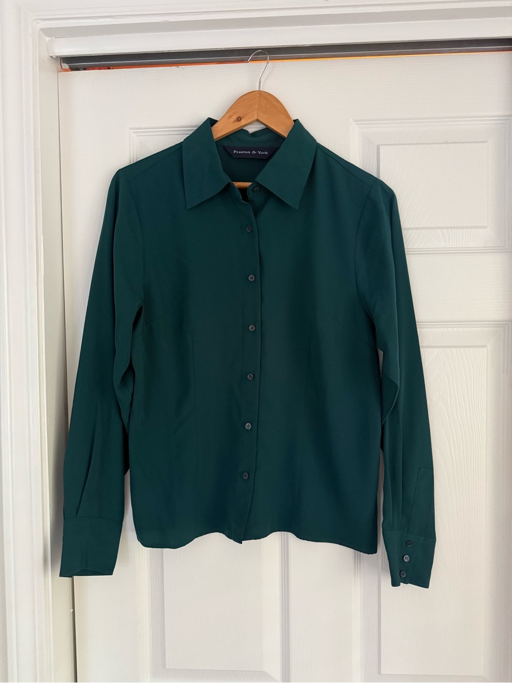 Preston & York Deep Green/Turquoise Button-Front Shirt